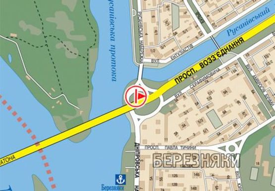 Схема рекламной плоскости по адресу Мост Патона, левый берег