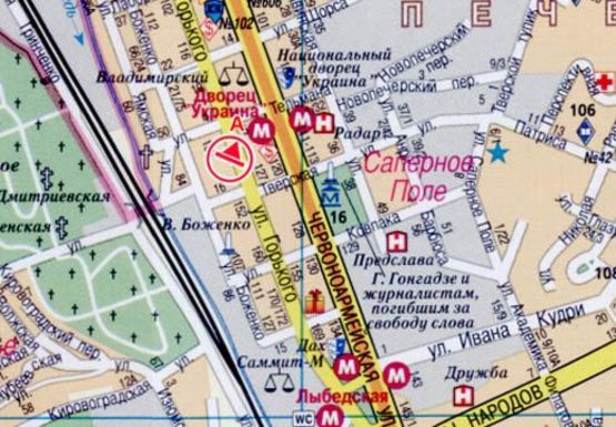 Схема рекламной плоскости по адресу Антоновича ул. (Горького ул.), 138