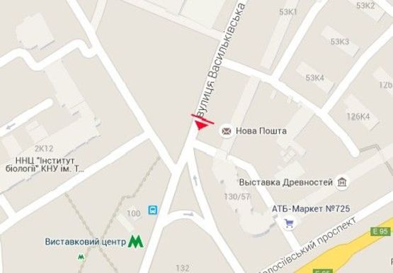 Схема рекламной плоскости по адресу Васильковская ул., 55