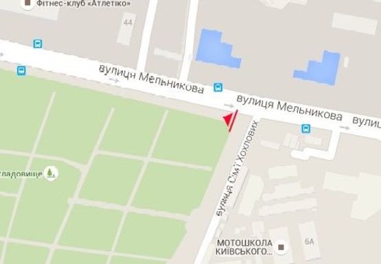 Схема рекламной плоскости по адресу Мельникова ул.- Семьи Хохловых ул.