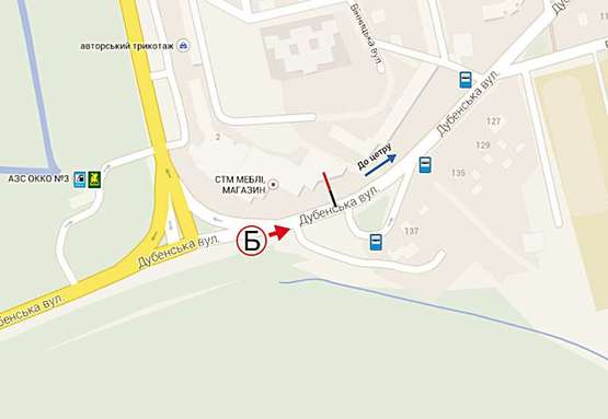 Схема рекламной плоскости по адресу Макарова -  Дубенська ст Б