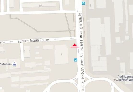 Схема рекламної площини за адресою Телиги ул., 1