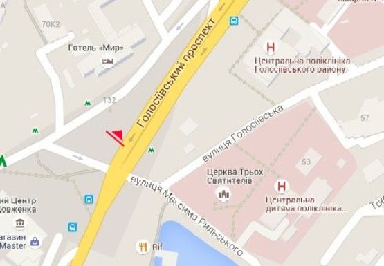 Схема рекламной плоскости по адресу Голосеевская пл.