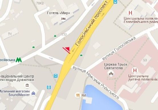 Схема рекламної площини за адресою Голосеевская пл.