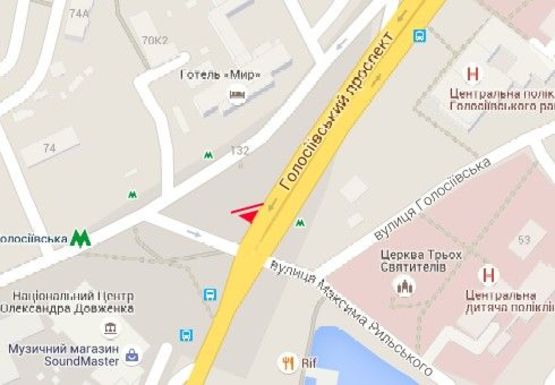 Схема рекламної площини за адресою Голосеевская пл.