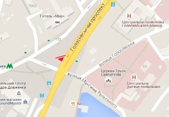 Схема рекламної площини за адресою Голосеевская пл.