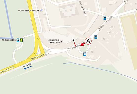 Схема рекламной плоскости по адресу Макарова -  Дубенська ст А