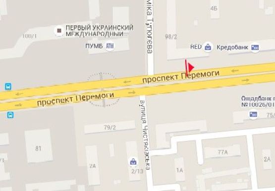 Схема рекламної площини за адресою Победы пр. - Туполева ул.