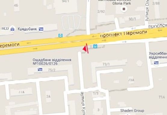 Схема рекламной плоскости по адресу Победы пр., 73_1