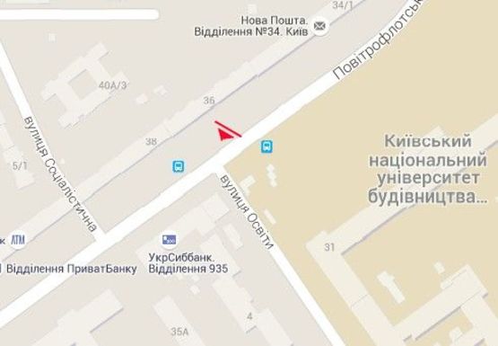 Схема рекламной плоскости по адресу Воздухофлотский пр., 38