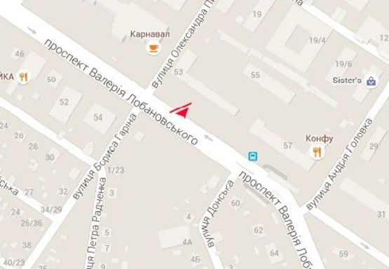 Схема рекламной плоскости по адресу Лобановского пр., 53  (бывш. Краснозвездный пр.)