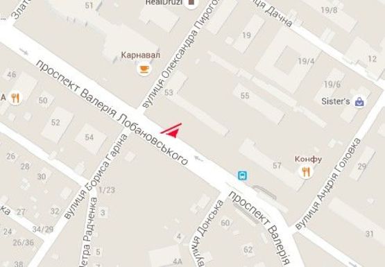 Схема рекламной плоскости по адресу Лобановского пр., 53  (бывш. Краснозвездный пр.)