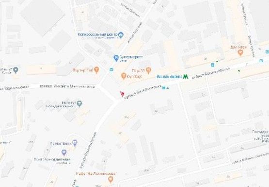 Схема рекламной плоскости по адресу Васильковская ул., 34