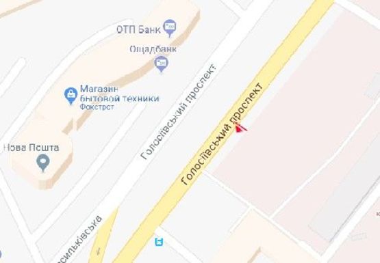 Схема рекламной плоскости по адресу Голосеевский пр., 59б