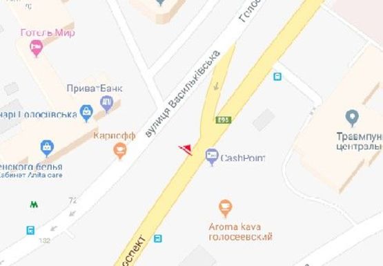 Схема рекламної площини за адресою Голосеевский пр., 70