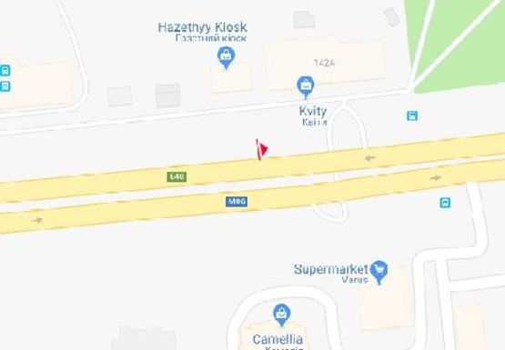 Схема рекламной плоскости по адресу Победы пр., 142а