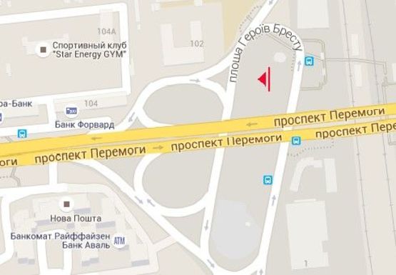 Схема рекламной плоскости по адресу Героев Бреста пл. - Победы пр.