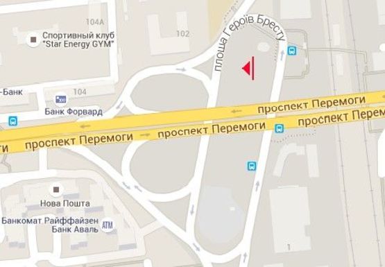 Схема рекламной плоскости по адресу Героев Бреста пл. - Победы пр.