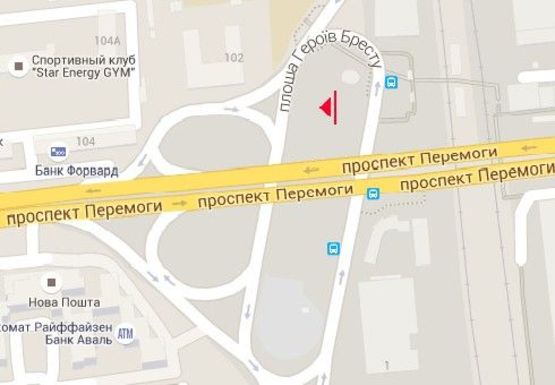 Схема рекламной плоскости по адресу Героев Бреста пл. - Победы пр.