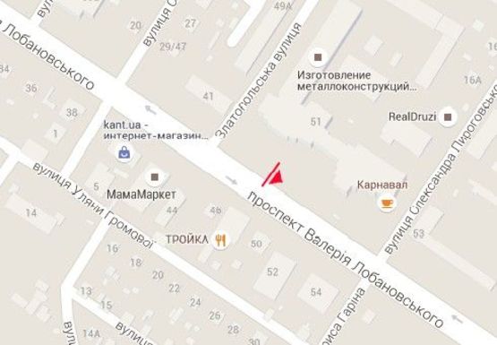 Схема рекламной плоскости по адресу Лобановского пр, 51.  (бывш. Краснозвездный пр.)