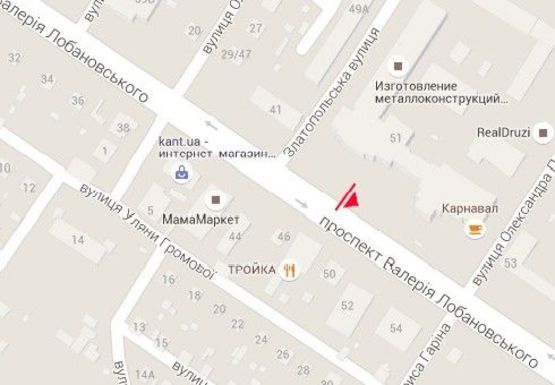 Схема рекламной плоскости по адресу Лобановского пр, 51.  (бывш. Краснозвездный пр.)