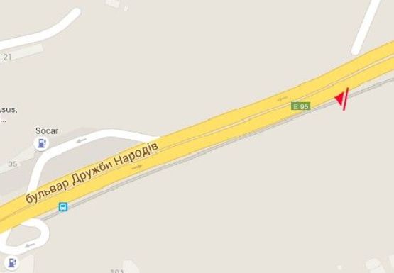 Схема рекламной плоскости по адресу Дружбы Народов б-р - АЗС ТНК