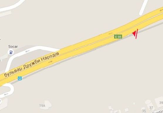 Схема рекламной плоскости по адресу Дружбы Народов б-р - АЗС ТНК