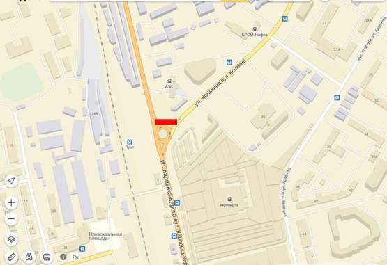 Схема рекламной плоскости по адресу Карпенка Карого - Конякіна