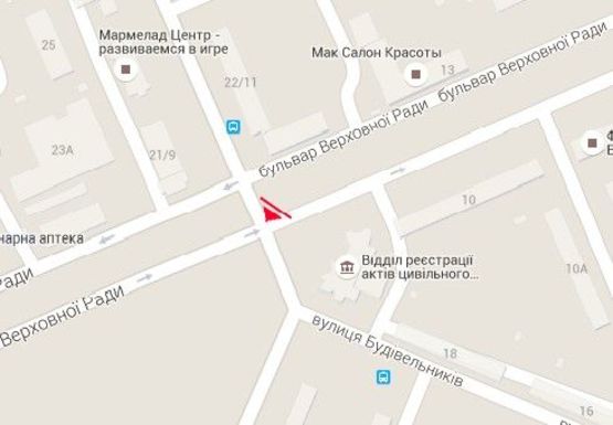 Схема рекламной плоскости по адресу Строителей ул. - Верховного Совета б-р (ЗАГС)