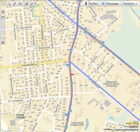 Схема рекламной плоскости по адресу Львівська - вул. Даньшина