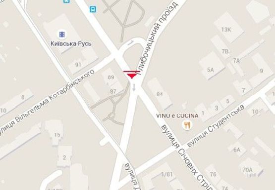 Схема рекламної площини за адресою Сечевых Стрельцов ул. (бывш. Артема ул.) - Глубочицкая ул.