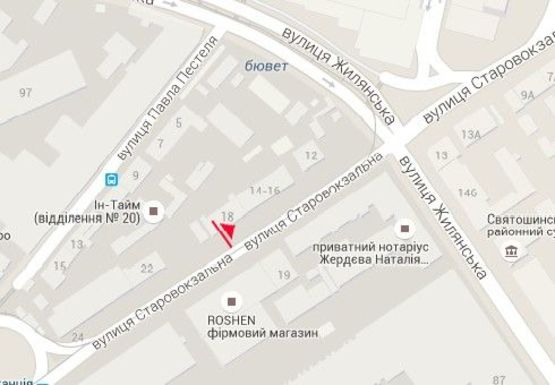 Схема рекламной плоскости по адресу Старовокзальная ул., 18