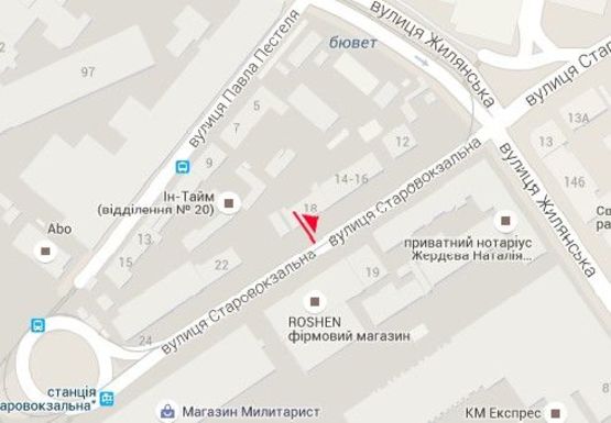 Схема рекламной плоскости по адресу Старовокзальная ул., 18