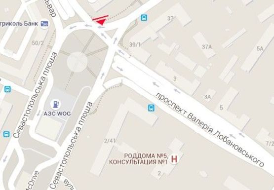 Схема рекламной плоскости по адресу Воздухофлотский пр., 48