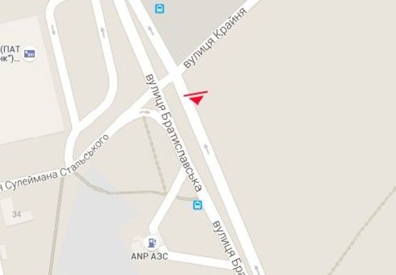 Схема рекламної площини за адресою Братиславская ул. - Крайняя ул.