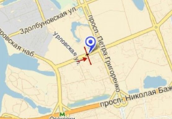 Схема рекламной плоскости по адресу Ахматовой Анны ул., 35