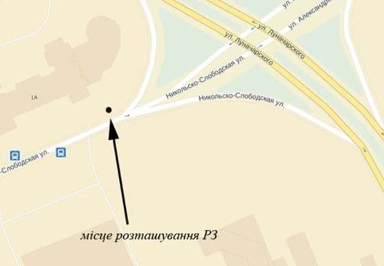 Схема рекламної площини за адресою Никольско-Слободская ул., 1а