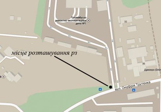 Схема рекламної площини за адресою Трутенка Онуфрия ул., 32