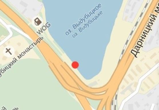 Схема рекламной плоскости по адресу съезд на Надднепрянское шоссе