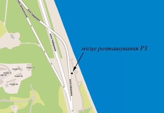 Схема рекламной плоскости по адресу Набережное шоссе