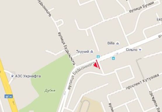 Схема рекламной плоскости по адресу 200 лет Херсона ул., 2