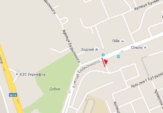 Схема рекламної площини за адресою 200 лет Херсона ул., 2