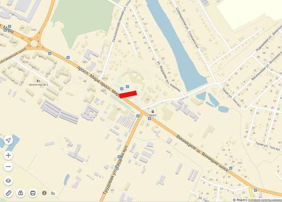 Схема рекламної площини за адресою Миру - Автовокзал