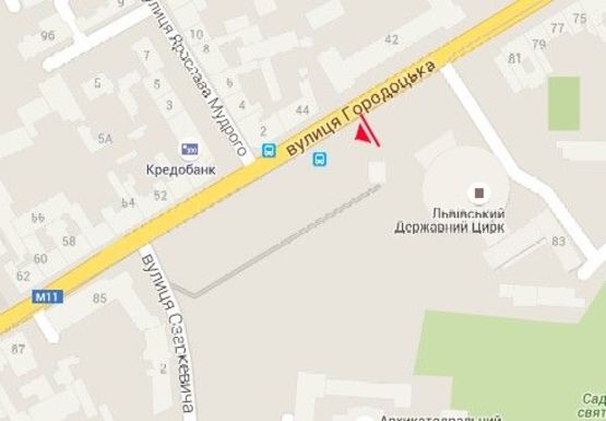 Схема рекламной плоскости по адресу Городоцкая ул., 81/83