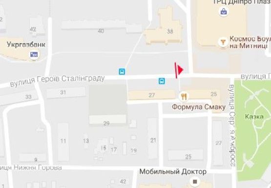 Схема рекламной плоскости по адресу Героев Сталинграда ул.,38