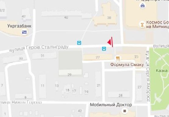 Схема рекламної площини за адресою Героев Сталинграда ул.,38