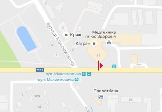 Схема рекламної площини за адресою Хмельницкое шосе (завод Аналог)