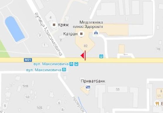 Схема рекламної площини за адресою Хмельницкое шосе (завод Аналог)