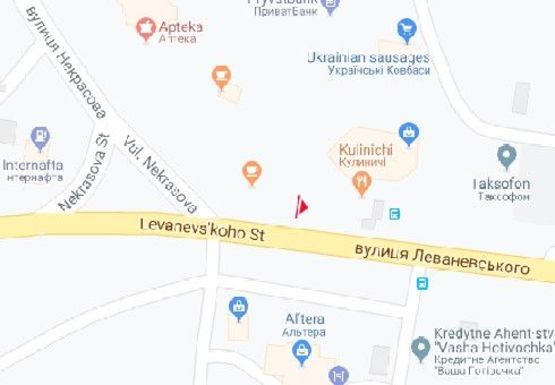 Схема рекламной плоскости по адресу Леваневского ул. -  Некрасова ул.