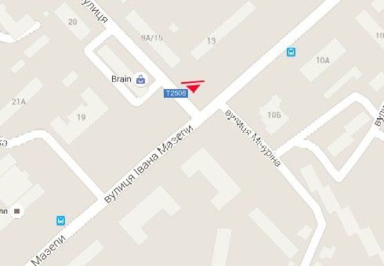 Схема рекламной плоскости по адресу Ивана Мазепы ул. - Любечская ул.